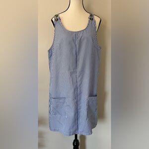 MISSLOOK Blue and White Striped Mini Dress. Size XL